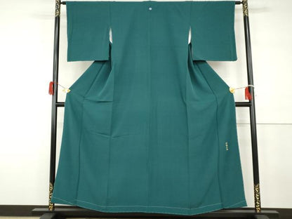 平和屋着物●上質な色無地　鉄色　正絹　逸品　未使用　AABH3733cs