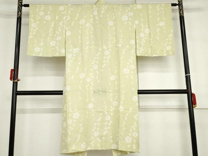 平和屋着物●長襦袢　無双仕立て　枝梅文　正絹　逸品　AABH3739cs