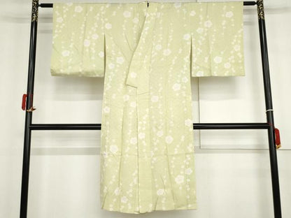 平和屋着物●長襦袢　無双仕立て　枝梅文　正絹　逸品　AABH3739cs