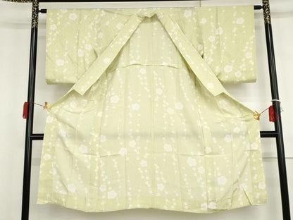 平和屋着物●長襦袢　無双仕立て　枝梅文　正絹　逸品　AABH3739cs