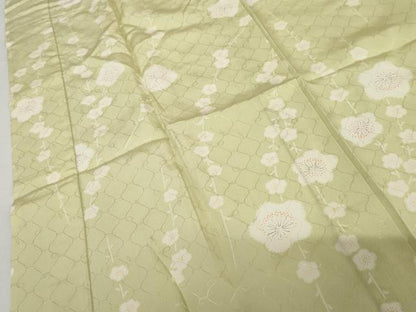 平和屋着物●長襦袢　無双仕立て　枝梅文　正絹　逸品　AABH3739cs