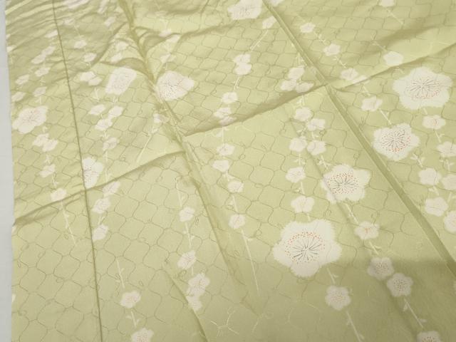 平和屋着物●長襦袢　無双仕立て　枝梅文　正絹　逸品　AABH3739cs