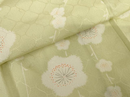 平和屋着物●長襦袢　無双仕立て　枝梅文　正絹　逸品　AABH3739cs