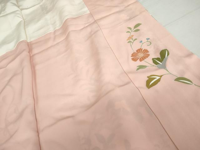 平和屋着物●訪問着　友禅　駒刺繍　正倉院花唐草文　暈し染め　金彩　正絹　逸品　AABH3740cs