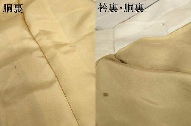 平和屋着物●上質な小紋　型染め　飛鶴文　正絹　逸品　AABH3743cs