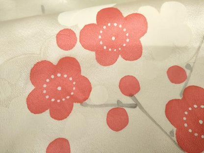 平和屋着物●豪華振袖　手描き　草花文　枝梅　正絹　逸品　AABH3746cs