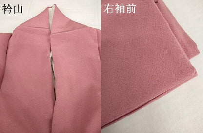 平和屋着物●上質な色無地　桃色　正絹　逸品　AABH3758cs
