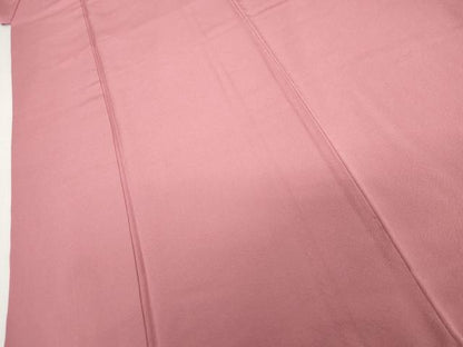 平和屋着物●上質な色無地　桃色　正絹　逸品　AABH3758cs