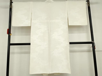 平和屋着物●長襦袢　袷　薄地紋　正絹　逸品　AABH3761cs