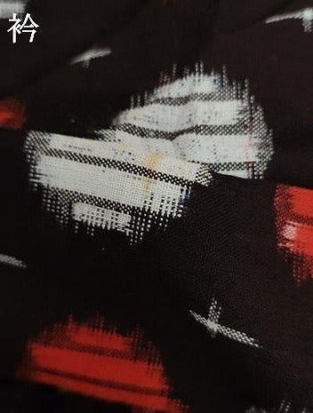 平和屋着物●久留米絣　単衣　十字丸文　綿　逸品　AABH3767cs