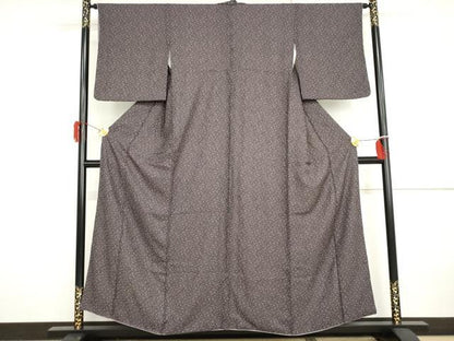 平和屋着物●上質な小紋　散らし文様　正絹　逸品　AABH3773cs