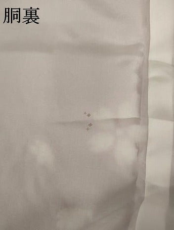 平和屋着物●岩田吉弘　振袖　流水草花文　暈し染め　金彩　金通し地　正絹　逸品　AABH3775cs