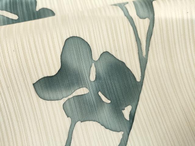 平和屋着物○上質な小紋 ろうけつ染め 枝花文 正絹 逸品 AABH3778cs