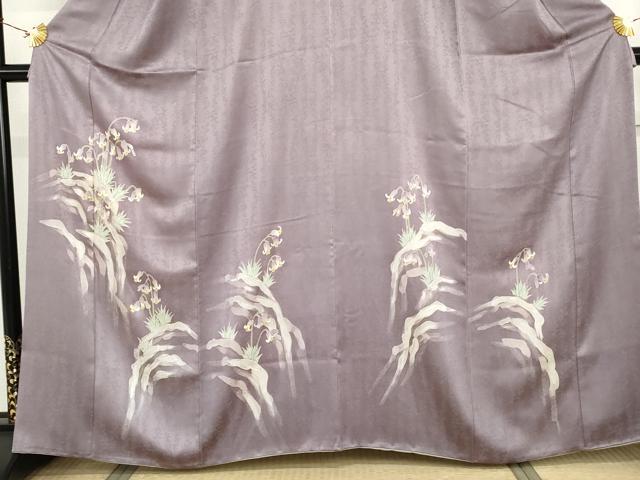平和屋着物●訪問着　ろうけつ染め　枝花文　金彩　正絹　逸品　AABH3781cs 平和屋着物○訪問着 ろうけつ染め 枝花文 金彩 正絹 逸品 AABH3781cs
