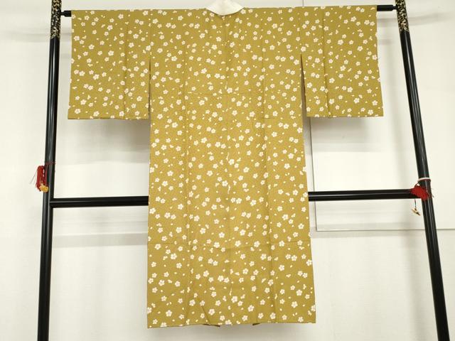 平和屋着物●長襦袢　無双仕立て　舞桜文　やまと誂製　正絹　逸品　AABH3785cs