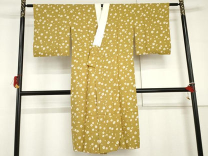 平和屋着物●長襦袢　無双仕立て　舞桜文　やまと誂製　正絹　逸品　AABH3785cs