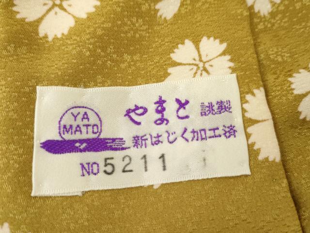 平和屋着物●長襦袢　無双仕立て　舞桜文　やまと誂製　正絹　逸品　AABH3785cs 平和屋着物○長襦袢 無双仕立て 舞桜文 やまと誂製 正絹 逸品 AABH3785cs