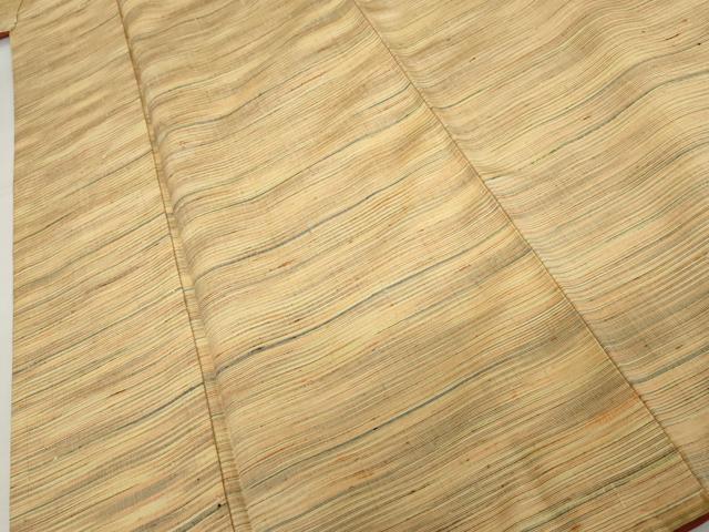 平和屋着物○上質な紬 変わり横段文 正絹 逸品 AABH3788cs