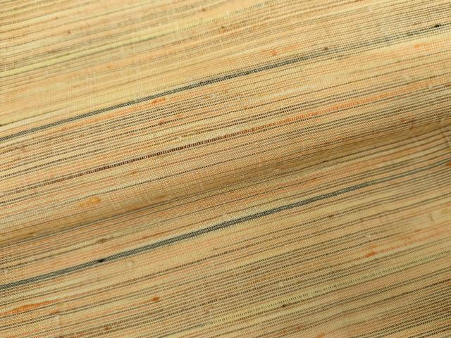 平和屋着物●上質な紬　変わり横段文　正絹　逸品　AABH3788cs
