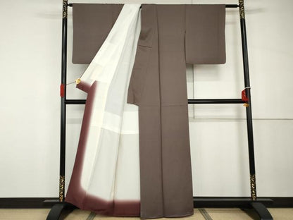 平和屋着物●上質な小紋　霞文　正絹　逸品　AABH3792cs
