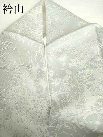 平和屋着物●上質な小紋　レリーフ染め　切嵌草花文　暈し染め　正絹　逸品　AABH3796cs