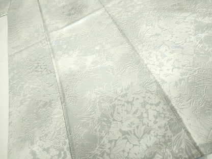 平和屋着物●上質な小紋　レリーフ染め　切嵌草花文　暈し染め　正絹　逸品　AABH3796cs