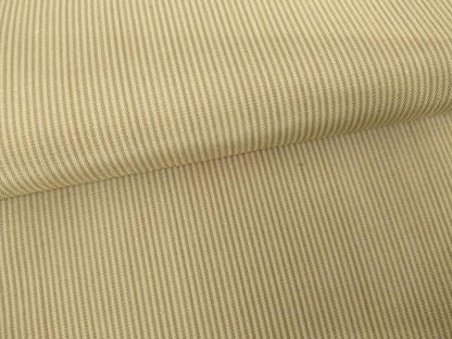 平和屋着物●上質な紬　縞　亜麻色×空五倍子色　正絹　逸品　AABH3797cs