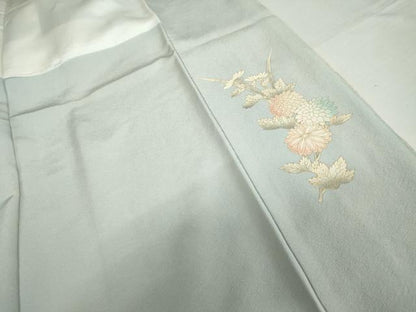 平和屋着物●訪問着　絞り　鴛鴦草花文　暈し染め　金彩　正絹　逸品　AABH3800cs