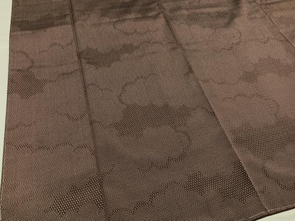 平和屋着物●本塩沢　やまだ織　110亀甲　重ね雲　雪の中のきれ　正絹　逸品　AABH3808ph