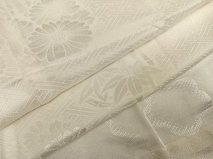 平和屋着物●長襦袢　無双仕立て　草花地紋　正絹　逸品　AABH3809ph