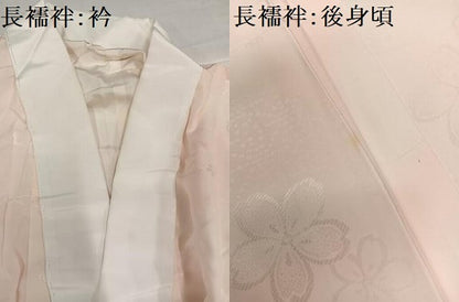 平和屋着物●豪華振袖・長襦袢(袷)セット　辻が花　暈し染め　銀通し地　ロング丈　正絹　逸品　AABH3811ph