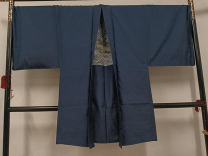 平和屋着物●男性　本場大島紬　アンサンブル　長襦袢(袷)セット　100亀甲　総詰め　正絹　逸品　AABH3812ph
