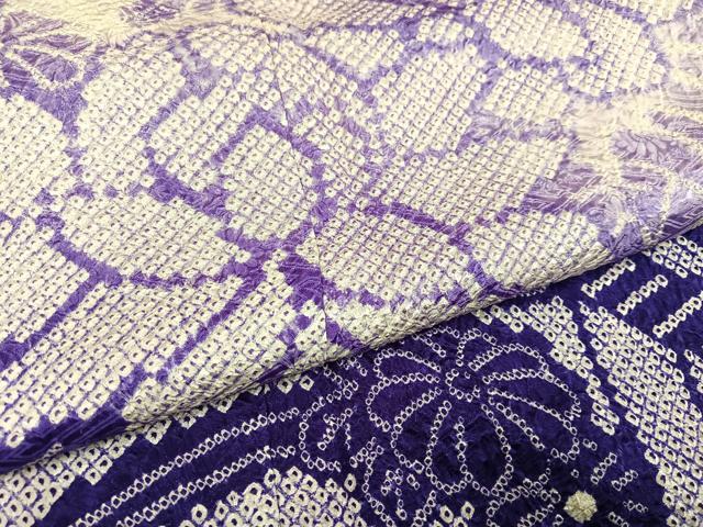 平和屋着物●豪華振袖　絞り　草花文　正絹　逸品　AABH3813ph