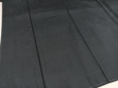 平和屋着物●男性　お召　アンサンブル　長襦袢(無双仕立て)セット　正絹　逸品　未使用　AABH3815ph