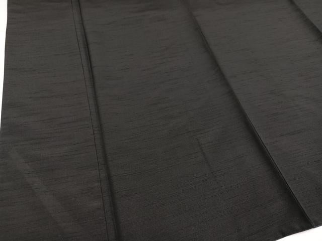 平和屋着物●男性　色無地　アンサンブル　長襦袢(無双仕立て)セット　蝋色×空五倍子色　洗える着物　AABH3819ph