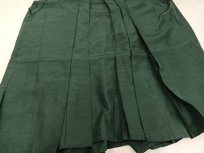 平和屋着物●男性　馬乗り袴　紬地　色無地　革色　正絹　逸品　AABH3821ph