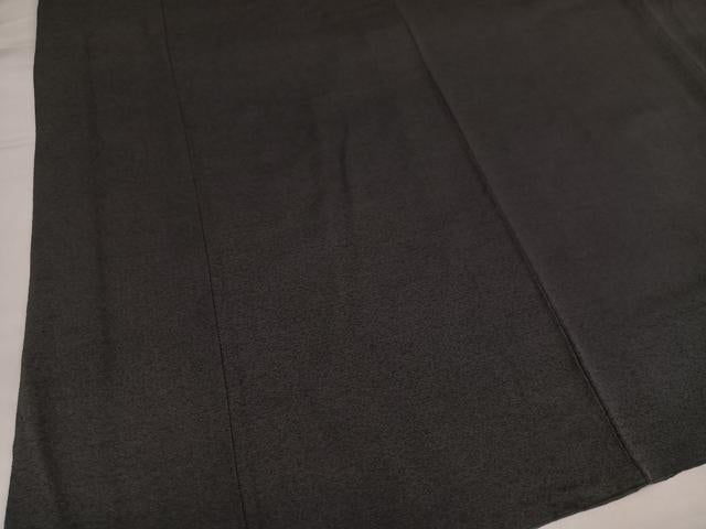平和屋着物●男性　お召　墨色　正絹　逸品　AABH3824ph