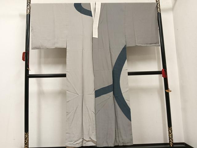 長襦袢 袷 手描き 金彩 暈し染め 平和屋着物○男性 風景文 逸品 正絹