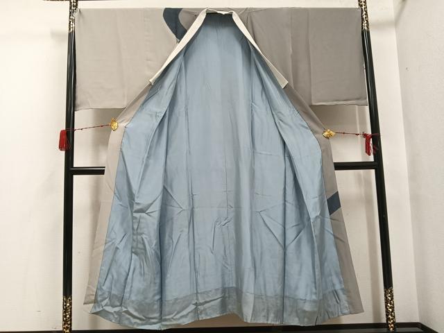 平和屋着物●男性　長襦袢　袷　幾何学文様　正絹　逸品　AABH3826ph
