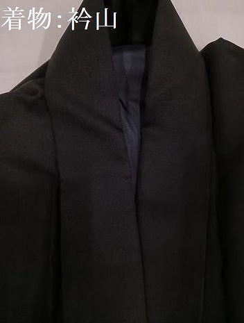 平和屋着物●男性　黒紋付・羽織セット　正絹　逸品　AABH3830ph