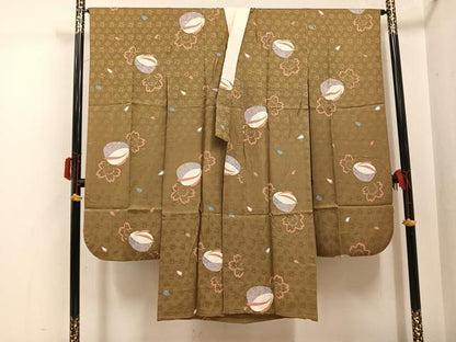 平和屋着物●振袖用長襦袢　草履　花　やまと金ラベル　正絹　逸品　AABH3831ph