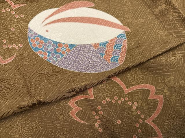 平和屋着物●振袖用長襦袢　草履　花　やまと金ラベル　正絹　逸品　AABH3831ph