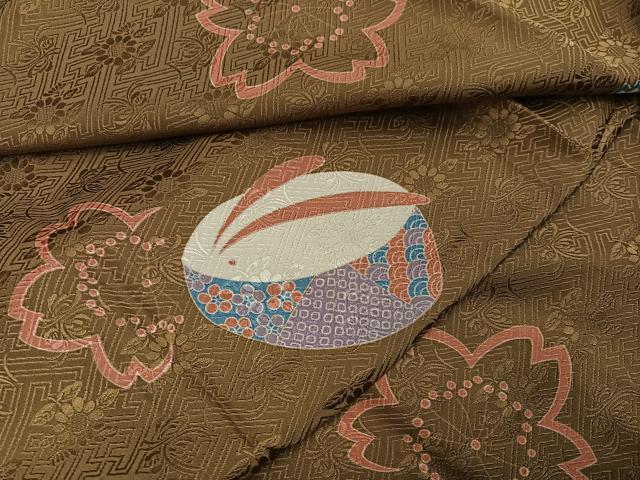 平和屋着物●振袖用長襦袢　草履　花　やまと金ラベル　正絹　逸品　AABH3831ph