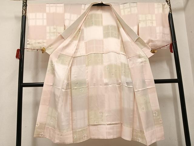 平和屋着物●長襦袢　無双仕立て　舞花文　金彩　正絹　逸品　AABH3837ph
