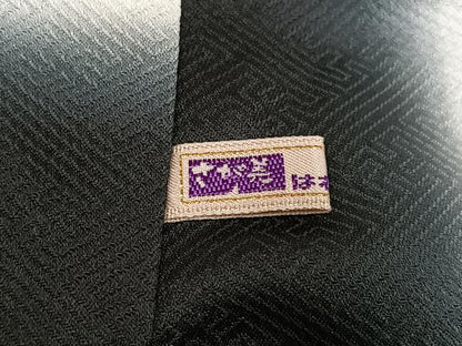 平和屋着物●訪問着　総絞り　花青海波　黒地　さが美扱い　正絹　逸品　未使用　AABH3848ph