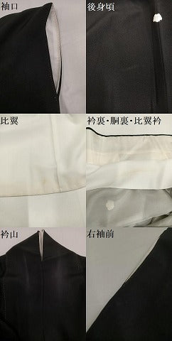 平和屋着物●本加賀友禅作家　百貫華峰　黒留袖　花鳥文　暈し染め　正絹　逸品　AABH3880ph