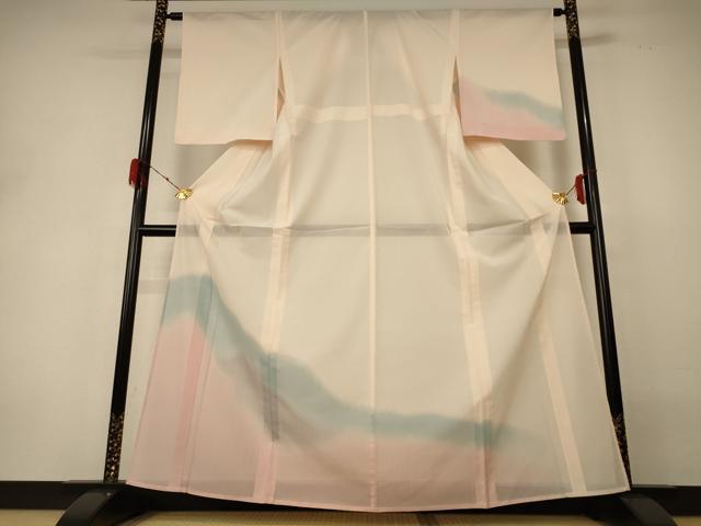 平和屋着物＊夏物 訪問着 絽 風景文 暈し染め 正絹 逸品 AABH3881jd