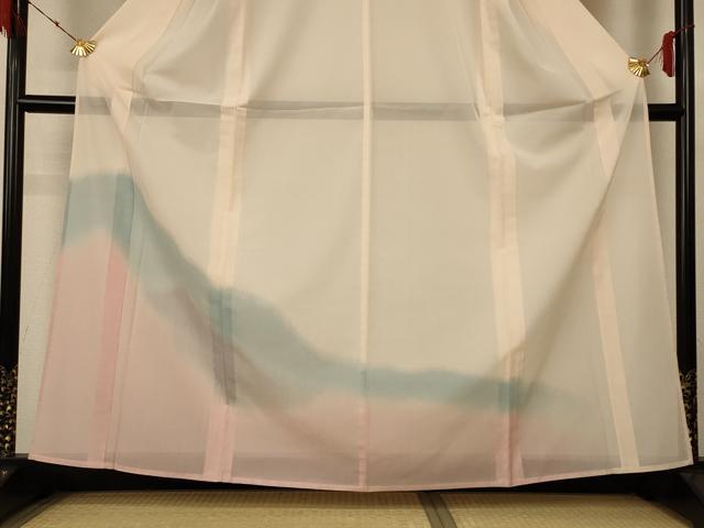 平和屋着物＊夏物 訪問着 絽 風景文 暈し染め 正絹 逸品 AABH3881jd