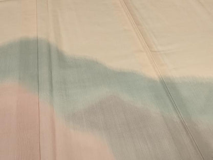 平和屋着物＊夏物 訪問着 絽 風景文 暈し染め 正絹 逸品 AABH3881jd