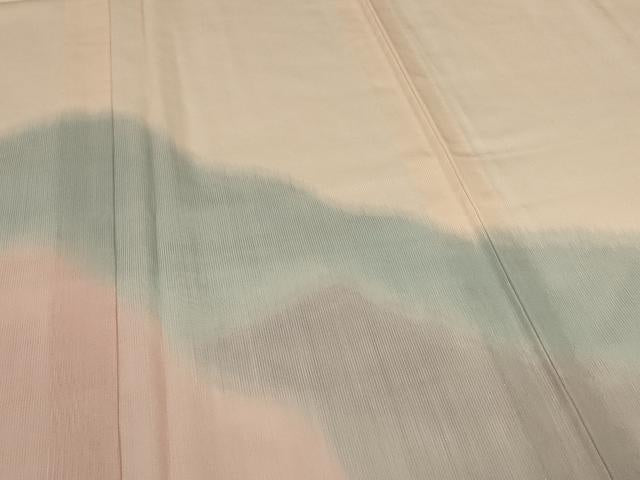 平和屋着物＊夏物 訪問着 絽 風景文 暈し染め 正絹 逸品 AABH3881jd